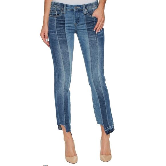 BLANK NYC Skinny jeans, Two Tone Colorblock Ankle Denim, urban chic, Size 26 - Picture 1 of 14